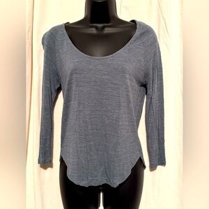 Madewell Viscose Gray Scoop Neck Lightweight Blouse Womens Sz XS